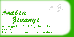 amalia zimanyi business card